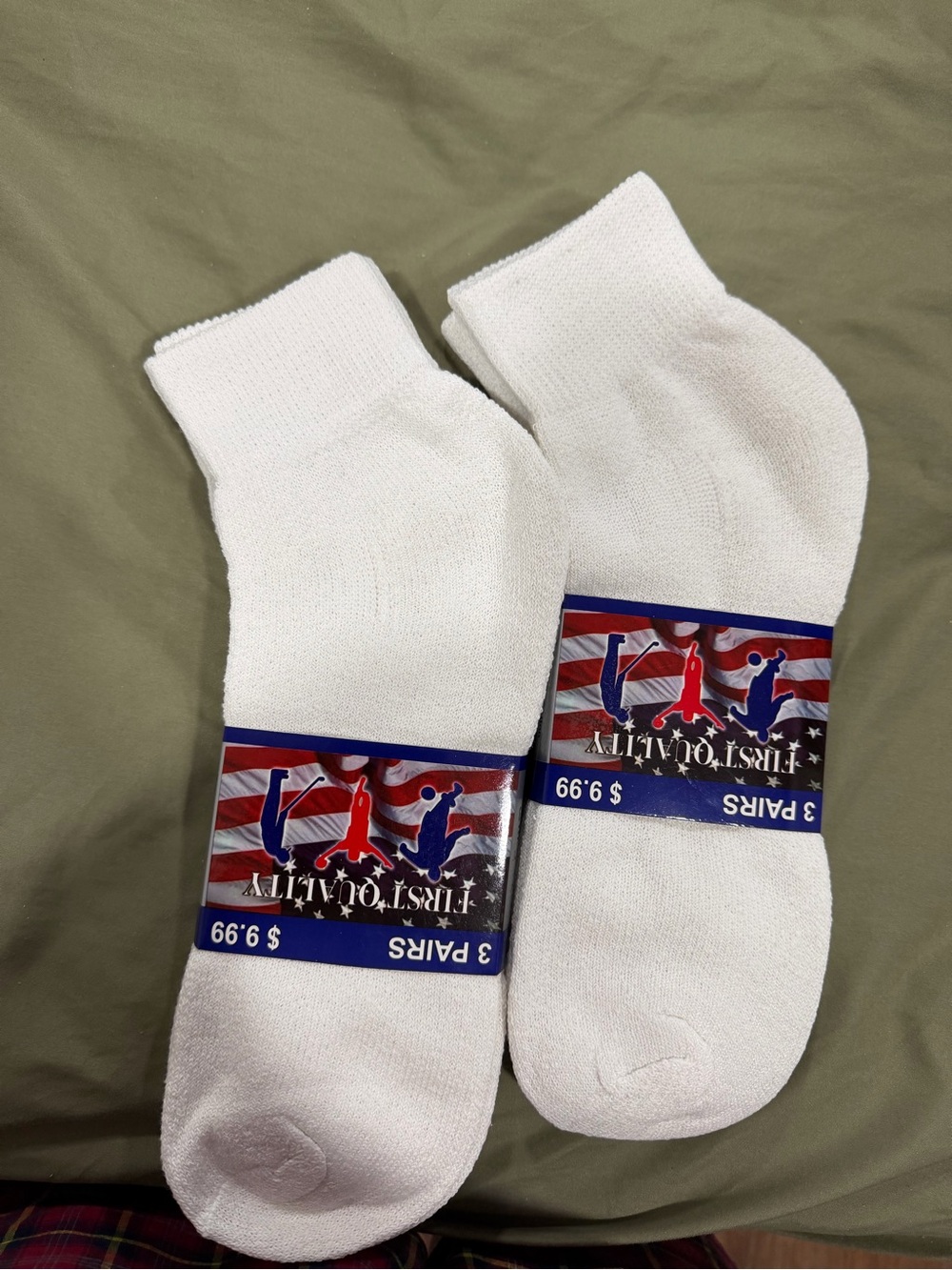 White Athletic Low-Cut Socks - 6 Pair Pack